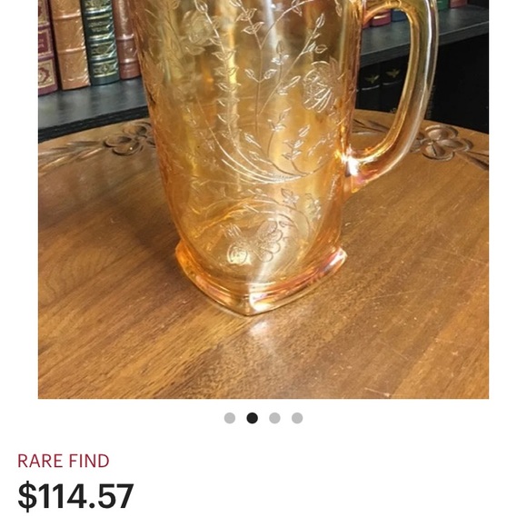 VINTAGE CARNIVAL GLASS IRIDESCENT PITCHER - Picture 14 of 14